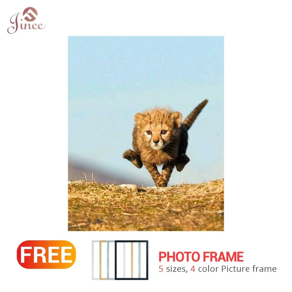 

Diamond Painting Running Cheetah Cubs Broderie Diamant 3d Diamond Painting Full Animals Diamond Painting Crystal Rhinestones