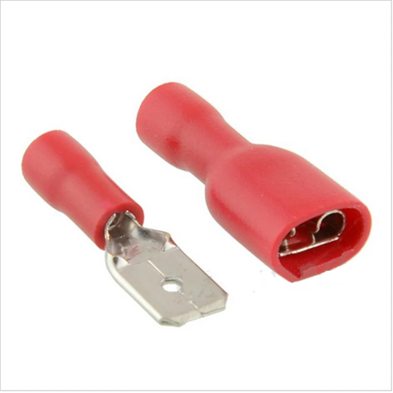 Lowest Price 50PCS 22 18AWG Splice Wire Connector Insulated Male Female Crimp Spade Terminalin