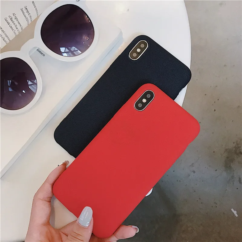 Ultra Thin Soft Matte TPU Case For Oneplus 3 5 5T 6 6T 7 Cute Love Heart Sand Texture Cover iPhone 6s 8 Plus X XR XS MAX |
