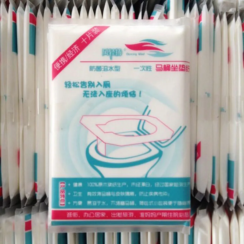

4Packs Disposable Toilet Paper Waterproof Sterile Type Toilet Seat Cover Anti Bacterium WC Mat Bathroom Products Accessoires