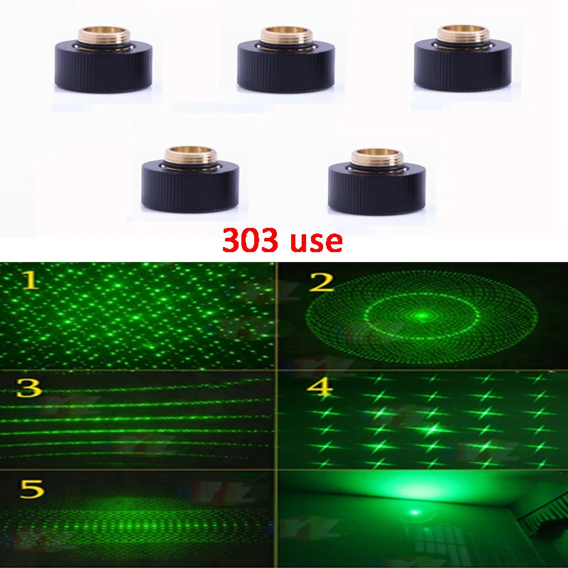 

5pcs Green Laser Sight 303 CNC Lasers Pointer Powerful device Adjustable Focus Lazer with Star Cap (Just for laser 303 use)