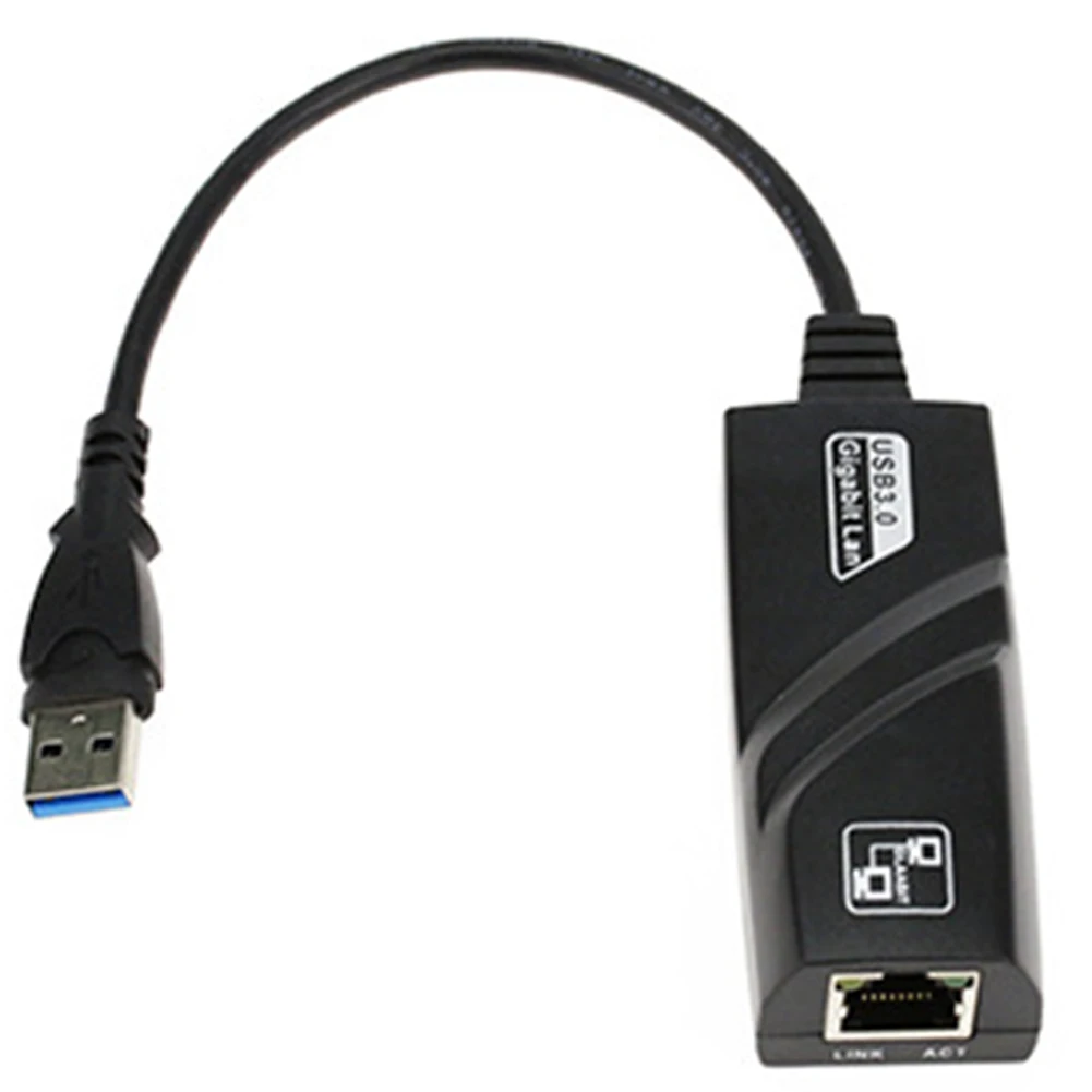 Промо-акция, низкая цена USB 3,0 до 10/100/1000 гигабитный RJ45 Ethernet LAN сетевой адаптер 1000 Мбит/с черного цвета