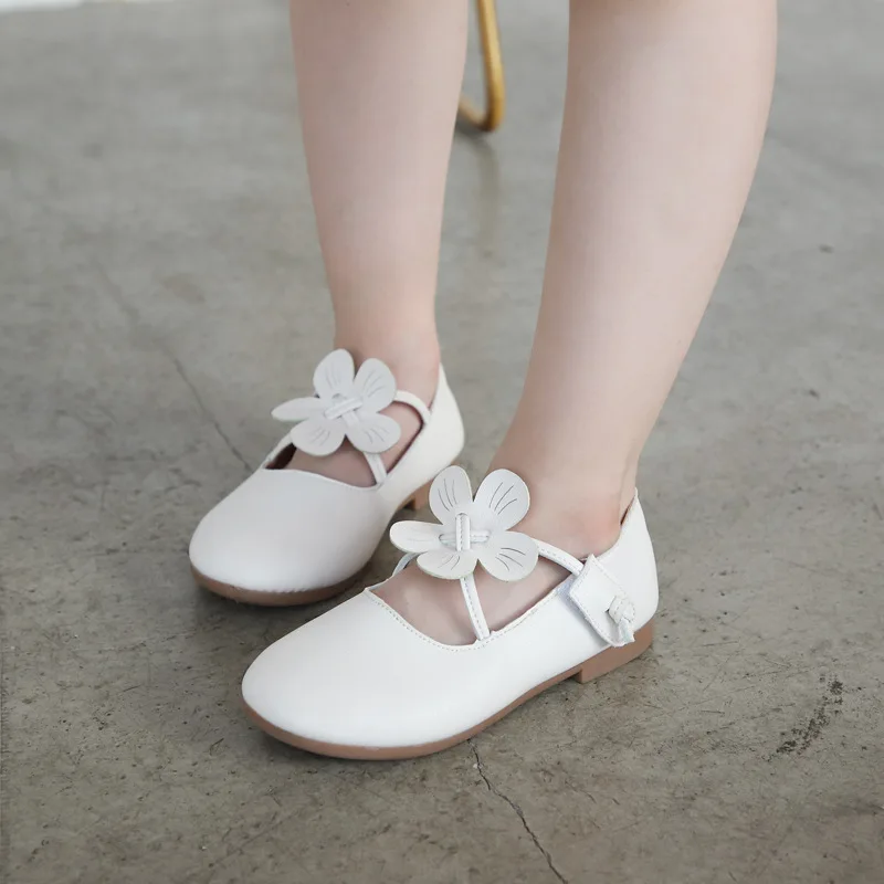 Кожаные туфли для маленьких девочек; детская обувь принцессы; тонкие туфли с мягкой подошвой для девочек; цвет розовый, желтый; Размеры 1, 2, 3, 4, 5, 6, 8T