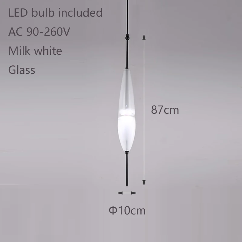 Современный Креативный каплевидный синий стеклянный подвесной светильник светодиодный арт-деко скандинавский белый подвесной светильник для гостиной кухни спальни - Цвет корпуса: YY-PDK226WhiteC