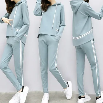

2018 Plus Size XXXL Women Set Casual Tracksuit Set Spring Autumn Long Sleeve Hoodies Sweatshirts Long Pants Women Pullover