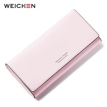 WEICHEN Many Departments Long Wallet Women Brand Ladies Purses Card Holder Zipper Coin Phone Pocket Female