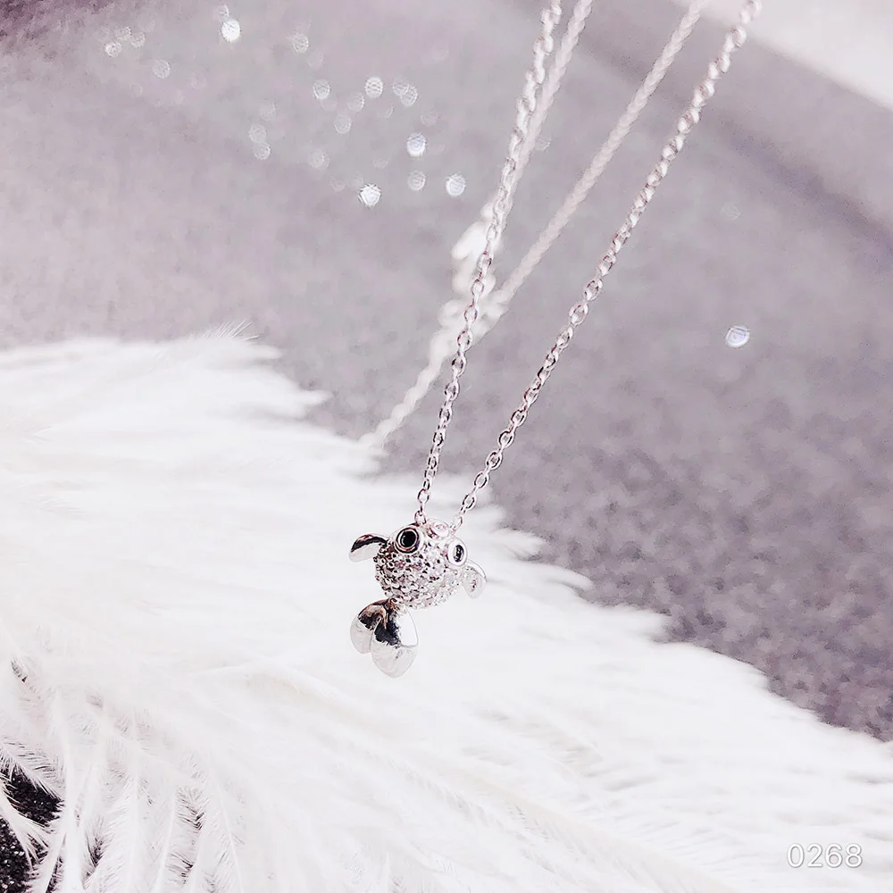 YUN RUO Cubic Zirconia Stone Goldfish Pendant Necklace Rose Gold Silver Color Fashion Jewelry Birthday Gift Woman Drop Shipping | Украшения