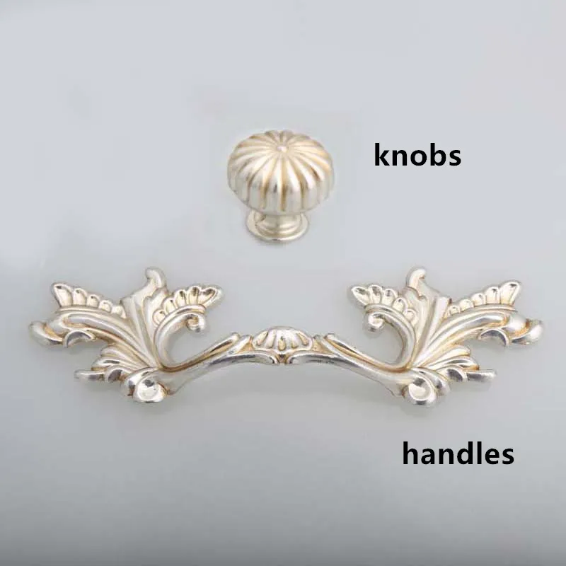 3" vintage distress silver dresser handles pulls 76mm antique silver