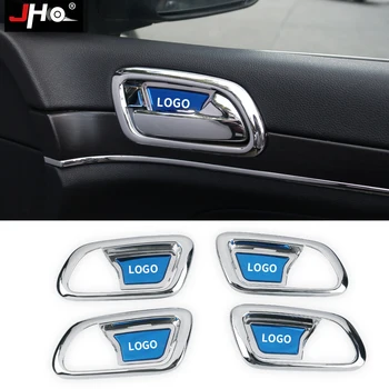 

JHO ABS Chrome Grain Inner Door Bowl Handle Cover Trim For 2014-2018 Jeep Grand Cherokee 2016 2017 2015 Car Styling Accessories