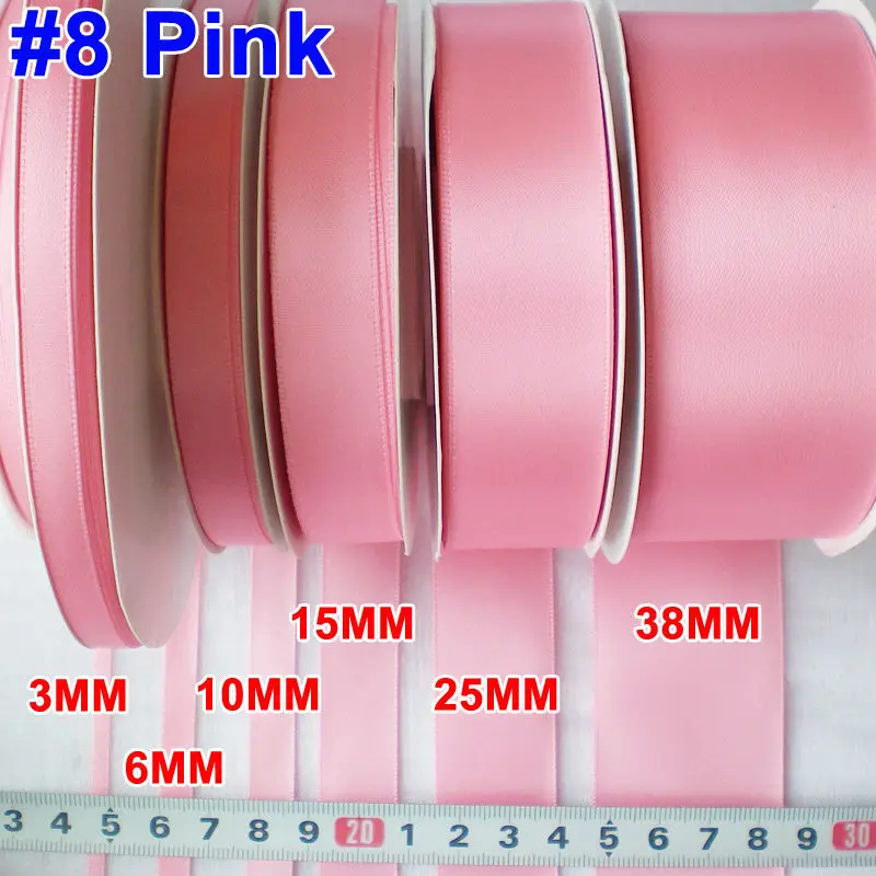 

20mm Width Premium Double Faced Sided Satin Fabric Ribbon Reel 100Yard/roll