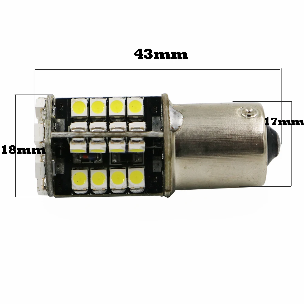 YSY 100 шт Canbus Нет Ошибка P21W BA15S/1156 44SMD авто Led 1156 Ba15s 1210 хвост Фонарь указателя поворота луковицы автомобиль лампа белый DC12V