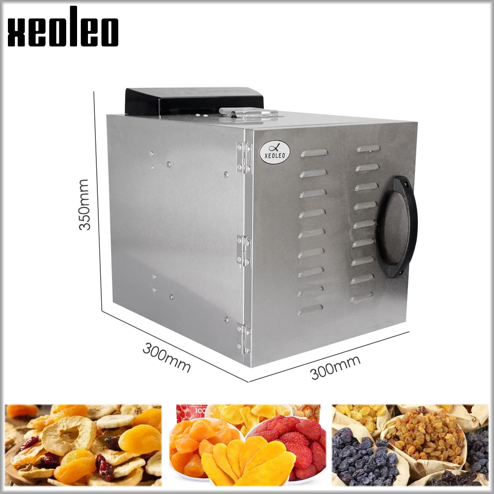 XEOLEO 6 Trays dehydrator food machine Stainless Food and fruit dehydrator 400W household 25-35dB Food dryer With timing 2