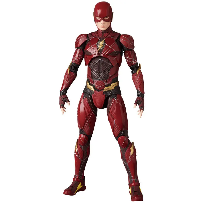 DC COMICS Justice League The Flash MAFEX 058 PVC Action Figure Collectible Model Kids Toys Doll 16C