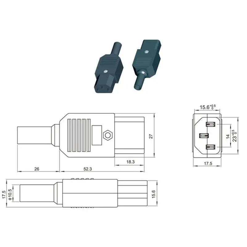 Amzdeal AC 250V 10A 1500KW IEC C13 адаптер|adapter plug|iec c13c13 adapter |