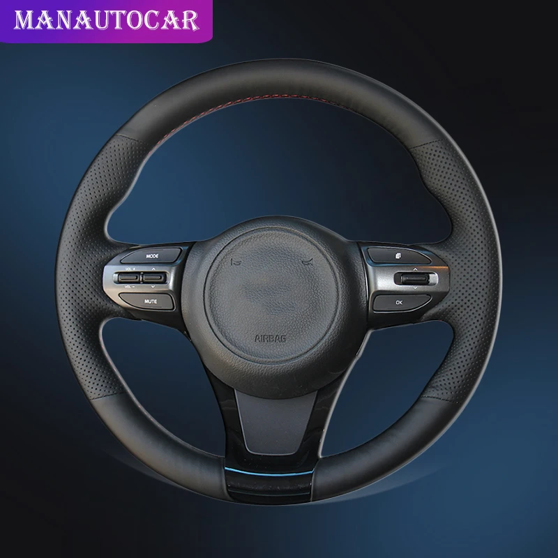 

Car Braid On The Steering Wheel Cover for Kia K5 Optima 2014 2015 Auto Steering Wheel Covers Interior Accessories Car-styling