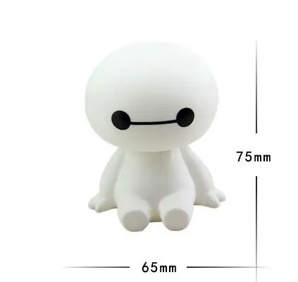 

2019 Big Hero 6 Baymax Anime PVC Action Figure Cartoon Cute Robot Shaking Baymax Dolls Car Decor Kids Toys Birthday Gift