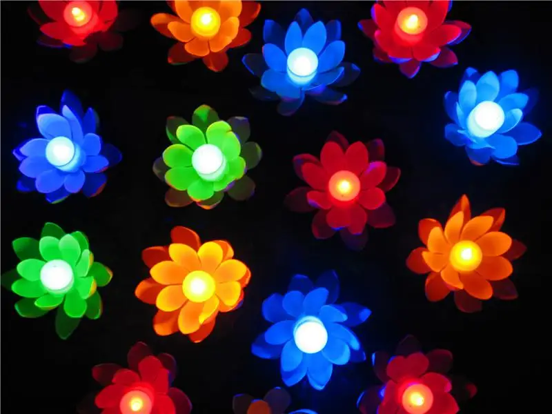 Светодиодный искусственный лотос в форме красочно изменен плавающий цветок лампы плавательный бассейн фонарики-пожелания