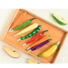 10 шт/ло Горячие высококачественные стильные пластиковые овощи Шариковая ручка Шариковая фруктовая ручка, пластиковое яблоко шариковые ручки, новинка Подарочная шариковая ручка