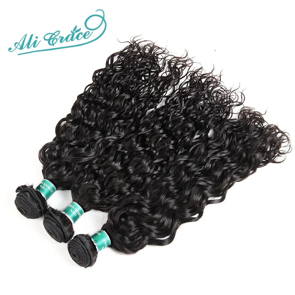 

ALI GRACE Hair Brazilian Natural Wave Hair Bundles 3 Pieces 100% Human Hair Weaving 12-28inch Remy Hair Extensions Free Shipping