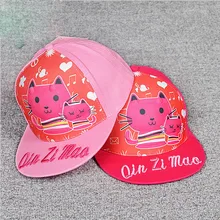 NEW style cartoon Parental cat pattern kids adjustable cap baseball hat sun helmet for girls boys
