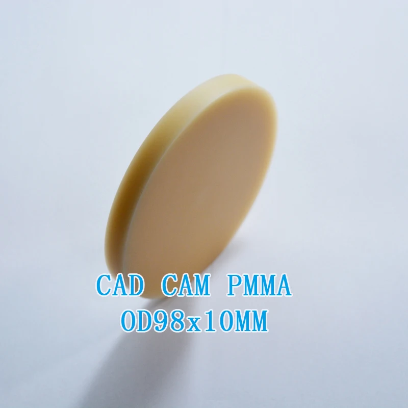 

5pcs/lot 98*10mm Dental cad cam PMMA milling blank for dental temporary crown and bridges restorations