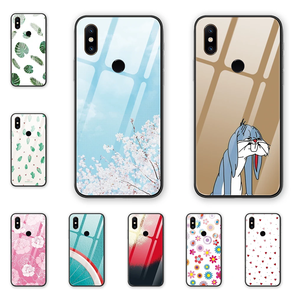 

Flowers xiaomi mix 2s Phone Cases Tempered glass Multi-map For Xiaomi mi mix2s Cases Tempered glass Phone Case Back Hard Cover