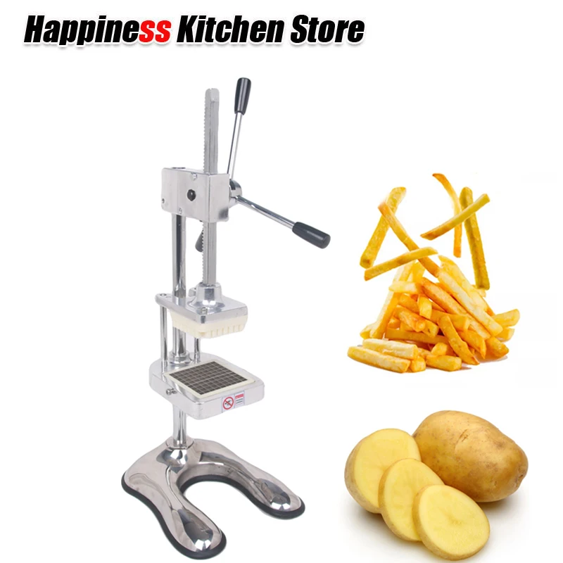 

Stainless Steel Manual French Fry Cutters Chopper Fruit Vegetable Slicer Household Kitchen potato chips press Machine 3 blades