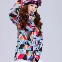 Gsou Снежная Женская лыжная куртка, спортивная одежда для катания на лыжах, сноуборде, Супер теплая ветрозащитная Водонепроницаемая дышащая куртка для женщин