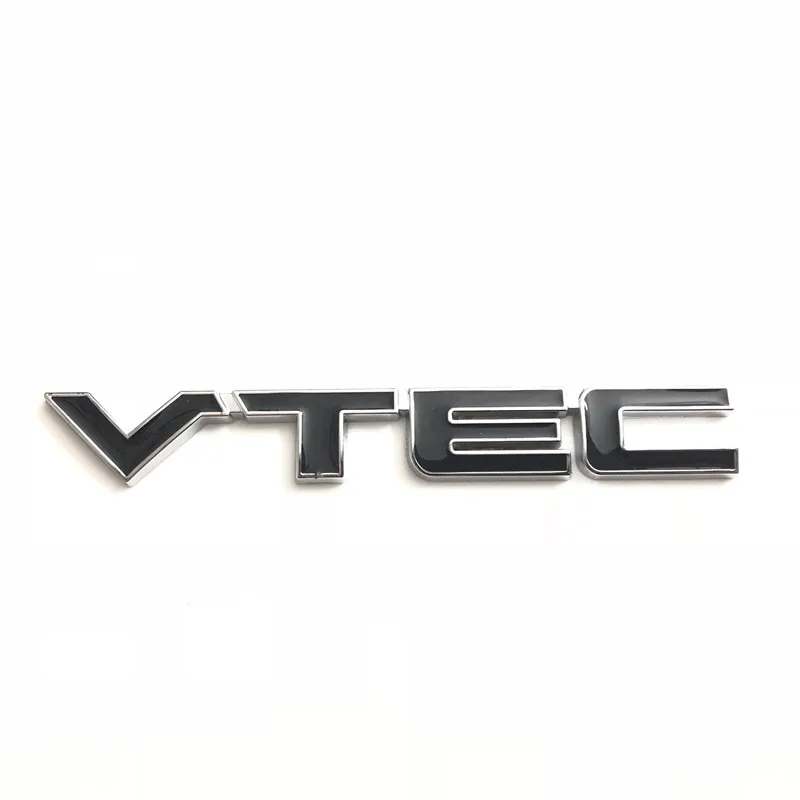 1X Высокое качество металла VTEC Логотип Эмблема для кузова автомобиля значок наклейка - Название цвета: black