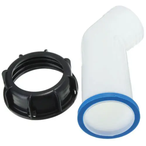 

1000L IBC Water Tank 2'' Extension Drain Spout Hose Nozzle Tap Cap Thread White Garden Water Connectors