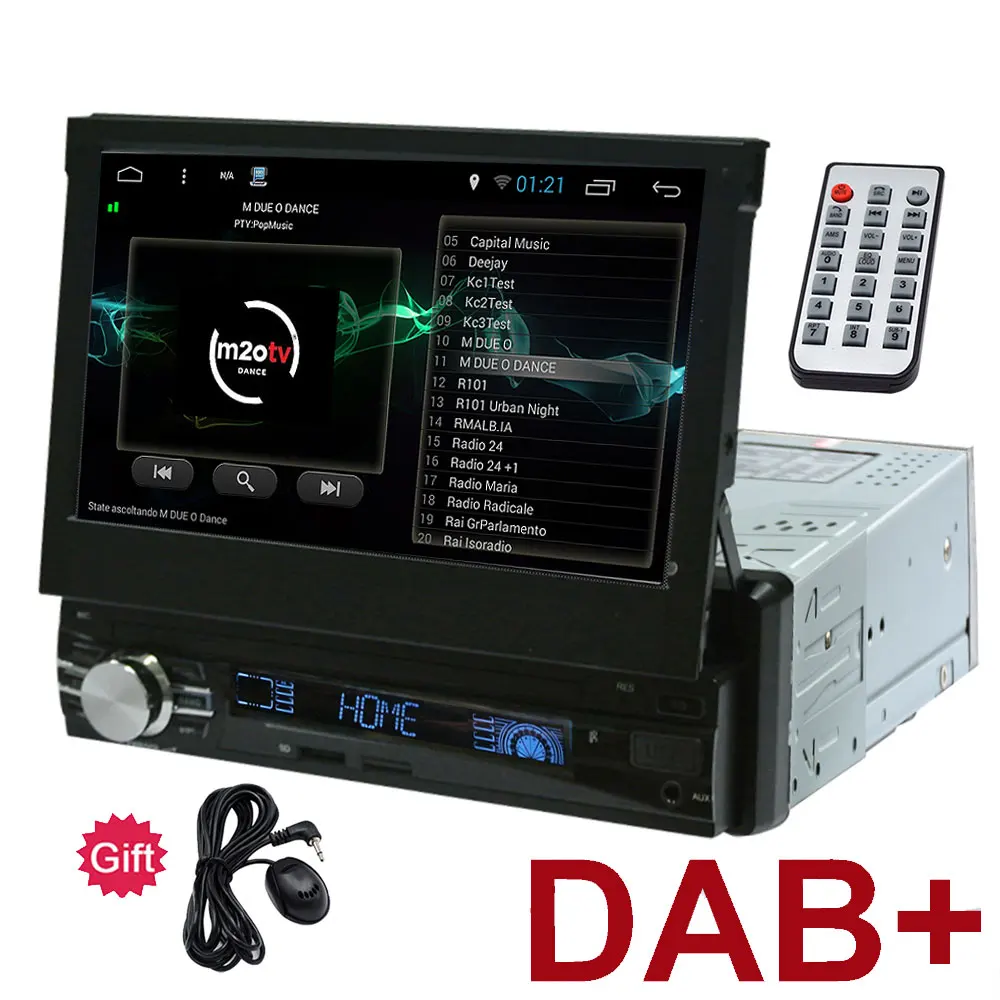 Авто 1din Автомобильный DAB радио стерео " емкостный HD сенсорный экран Авторадио Bluetooth/DAB+/AM/FM/RDS/SWC/USB/fm-передатчик/phonelink