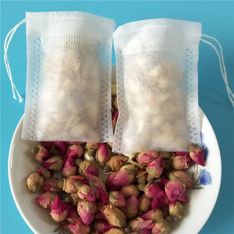 

10Pcs New Teabags 7 x 9 CM Empty Tea Bags With String Heal Seal Filter Paper for Herb Loose Tea 2019