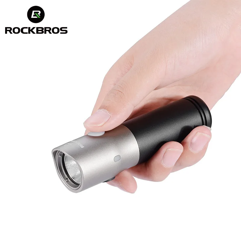Perfect ROCKBROS Bike Bicycle Light Waterproof IPX6 USB Rechargeable 3000 mAh Power LED Bank 1000 Lumen Flashlight Lamp Bike Accessories 1