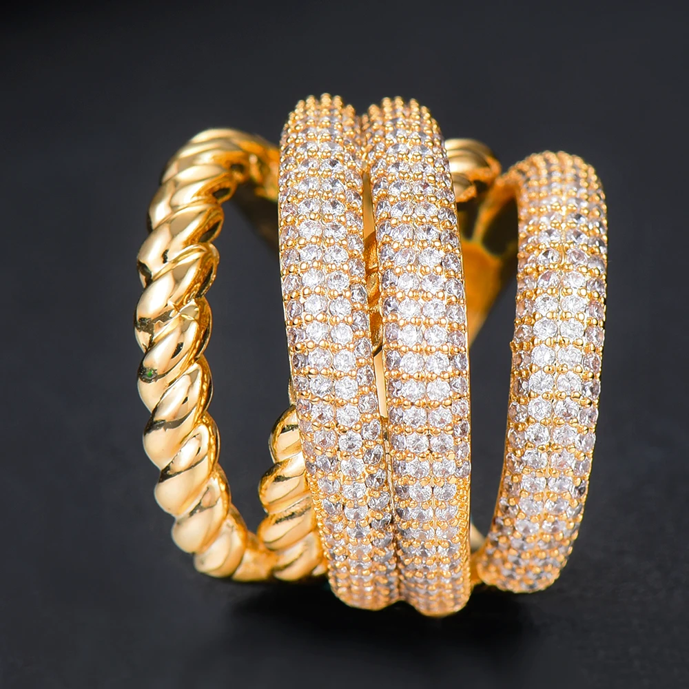 Missvikki Шарм стекируемые Полный Пальцы уникальный дизайн кольца разнообразие смесь прозрачный австрийский кристалл Дубай Jewelry одежда