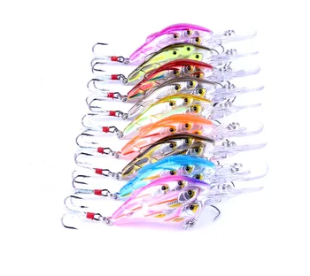 

9 Colors Group Fishing Lure Plastic Hard Bait Wobblers 7.5cm 9g Artificial Floating Diving Depth Crankbait Fishing Lure Swimbait
