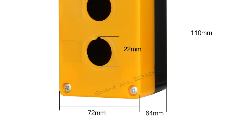 64*72*110 22 мм кнопочный переключатель коробка Аварийная остановка кнопочная коробка 2 отверстия селектор ключ переключатель коробка световой индикатор 2-22