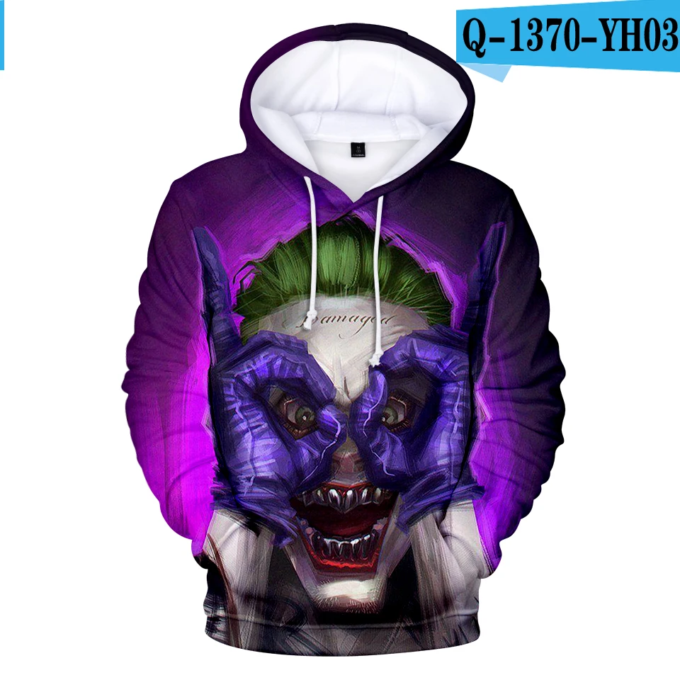 Серый Haha joker толстовка с 3D принтом толстовки для мужчин и wo мужчин хип хоп забавные осенние уличные толстовки свитшот для пар - Цвет: Серый