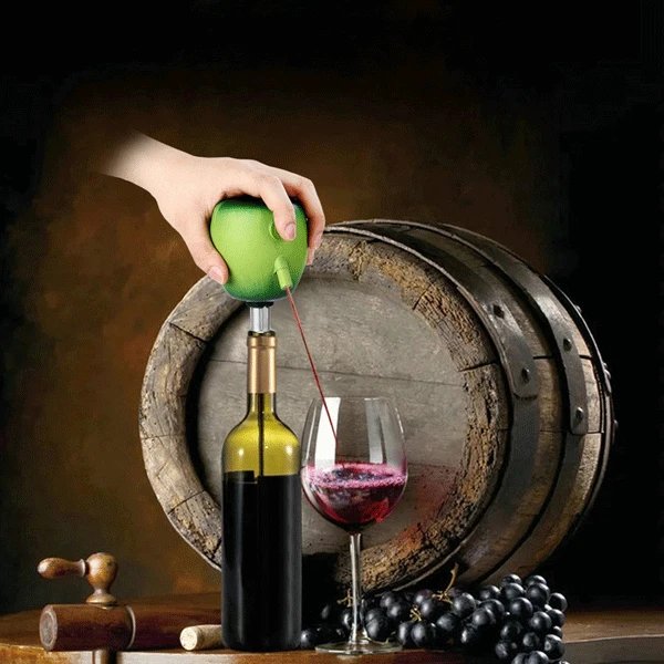 Электрический декантерный насос яблочный стиль красное вино прибор для сидра пищевой нержавеющей стали присоски вина аксессуары для дома барная посуда - Цвет: Green