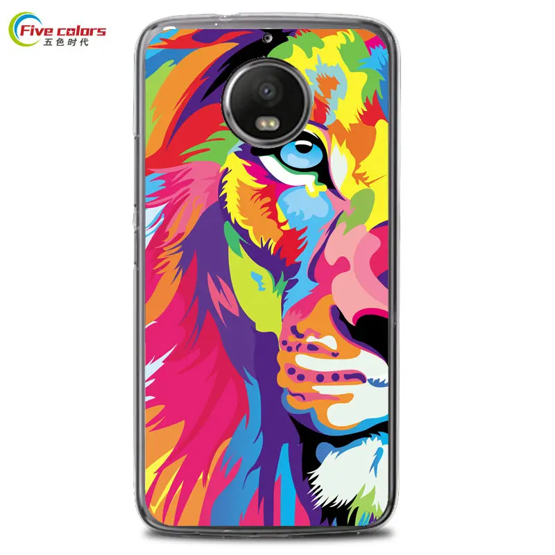 

Five colors For Motorola Moto G5S / G5S Plus Soft Silicon Case for Capa Cool Design Cartoon Painting Shell TPU Back Cover Skin