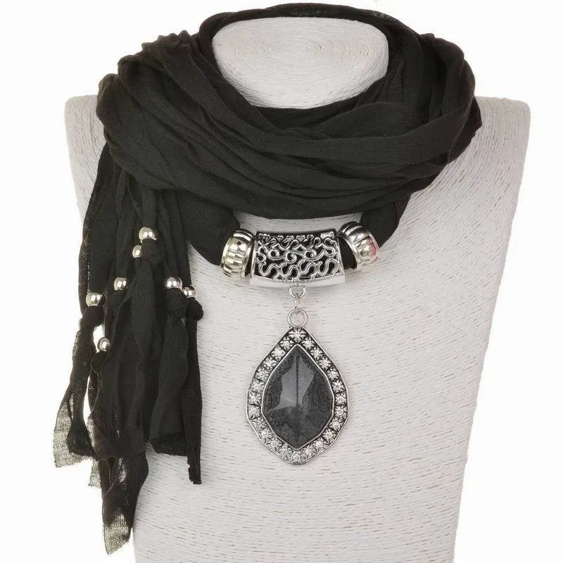 Дизайн массивное ювелирное изделие шарф ожерелье для женщин модные роскошные амулеты аксессуары кулон, ожерелье, шарф шарфы