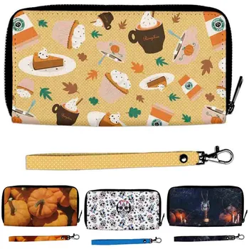 

Printed zipper wallet ladies long handbag large capacity wallet card package Oxford cloth small square bag Dropship T624