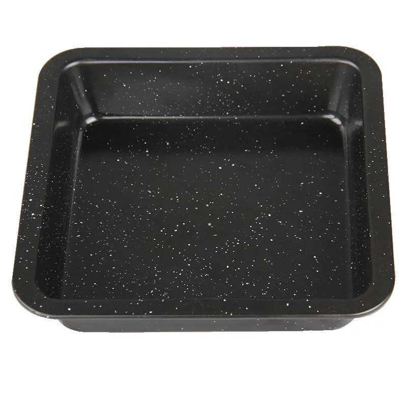 Maifan stone color, non stick carbon steel baking pan, Square 8 inches shallow pizza baking tray, bake tools Maifan stone color, non stick carbon steel baking pan, Square 8 inches shallow pizza baking tray, bake tools