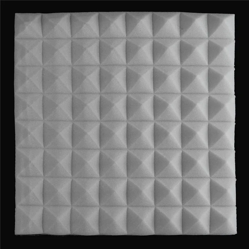 500x500x55 мм аксессуары для фотобарабана акустическая Звукопоглощающая Пирамида Звукоизоляционная губка для KTV Конференц-зал - Цвет: Серый