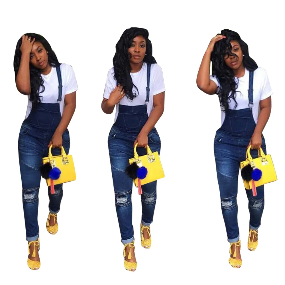 

2018 Hot Women Sexy New Fashion High Street Jumpsuits Winter Vestidos Rompers Ladies Night Club Casual Playsuits Denim Bodysuits