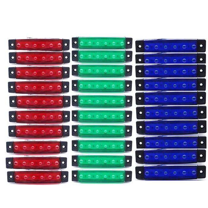 30 шт. светодиодный 6 SMD Грузовой автомобиль Прицеп Боковые указатели поворота