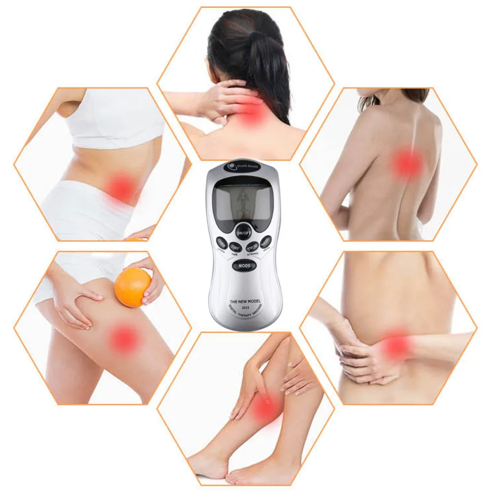 4 Electrode Health Care Tens Acupuncture Electric Blue LCD Digital Therapy Machine Pulse Body Slim Sculptor Massager Apparatus