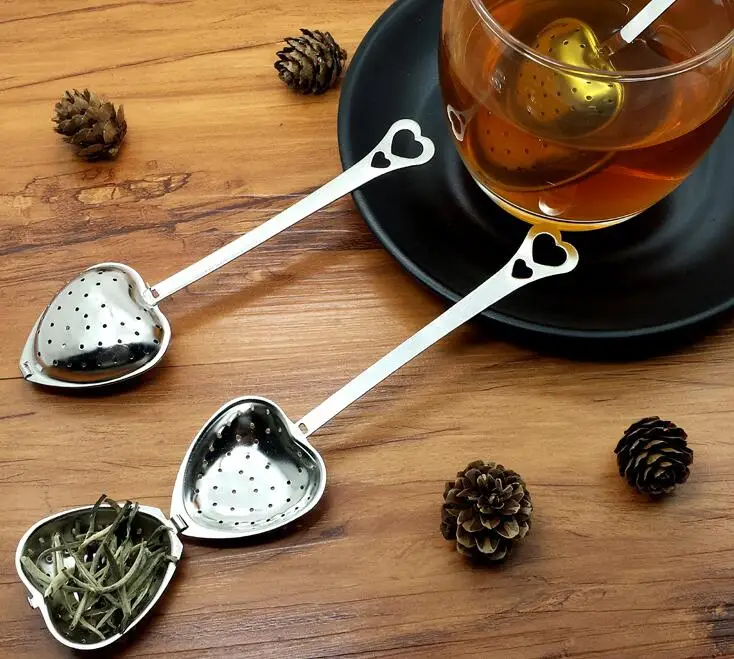 300pcs Stainless steel Heart Shaped Heart Shape Tea Infuser Strainer