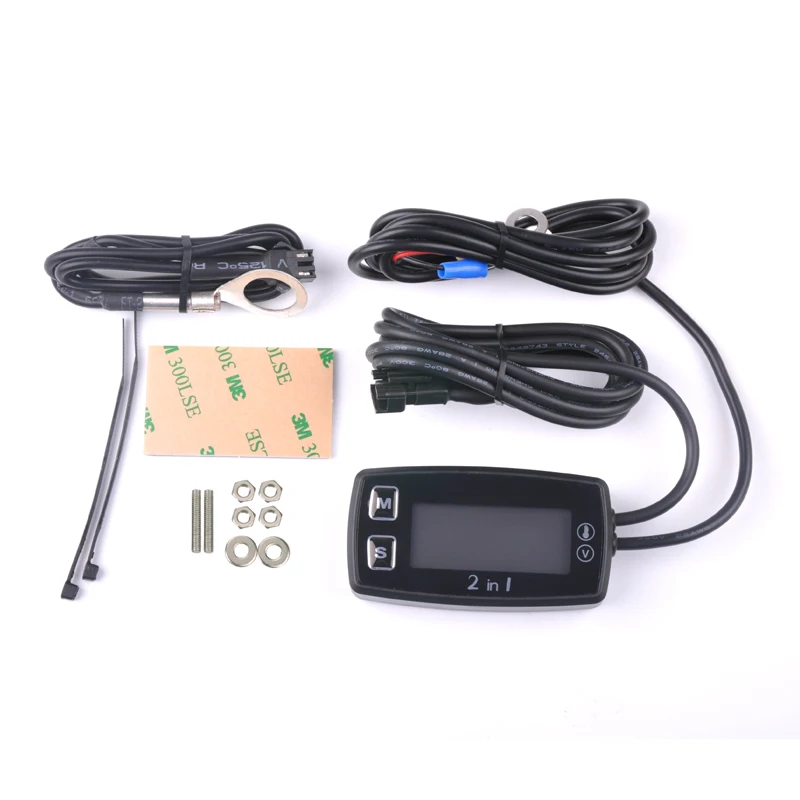  Runleader LED Digital TM008 thermometer voltmeter temperature meter for pit bike ATV outboard glide - 32730682437