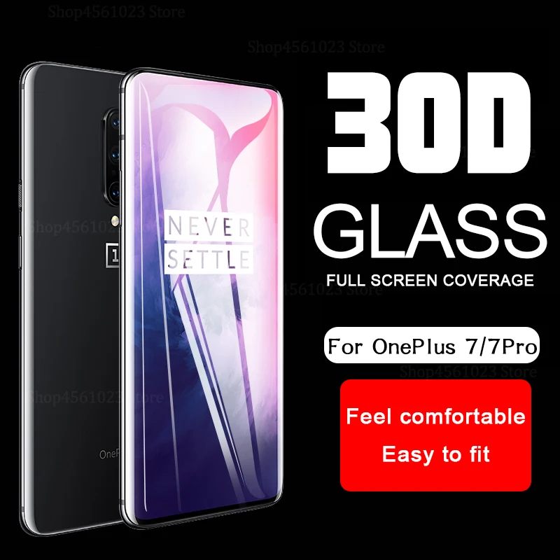 30D стекло для Oneplus 1 + 7 pro 7Pro Защитная пленка экрана Oneplus7 Oneplus7Pro Полное покрытие