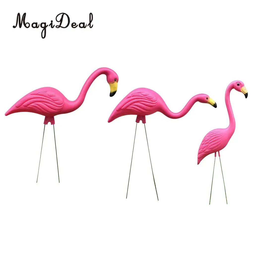MagiDeal Realistic Large Pink Flamingo Garden Decoration Lawn Ornament Home Shelf Display Hand Craft Gift